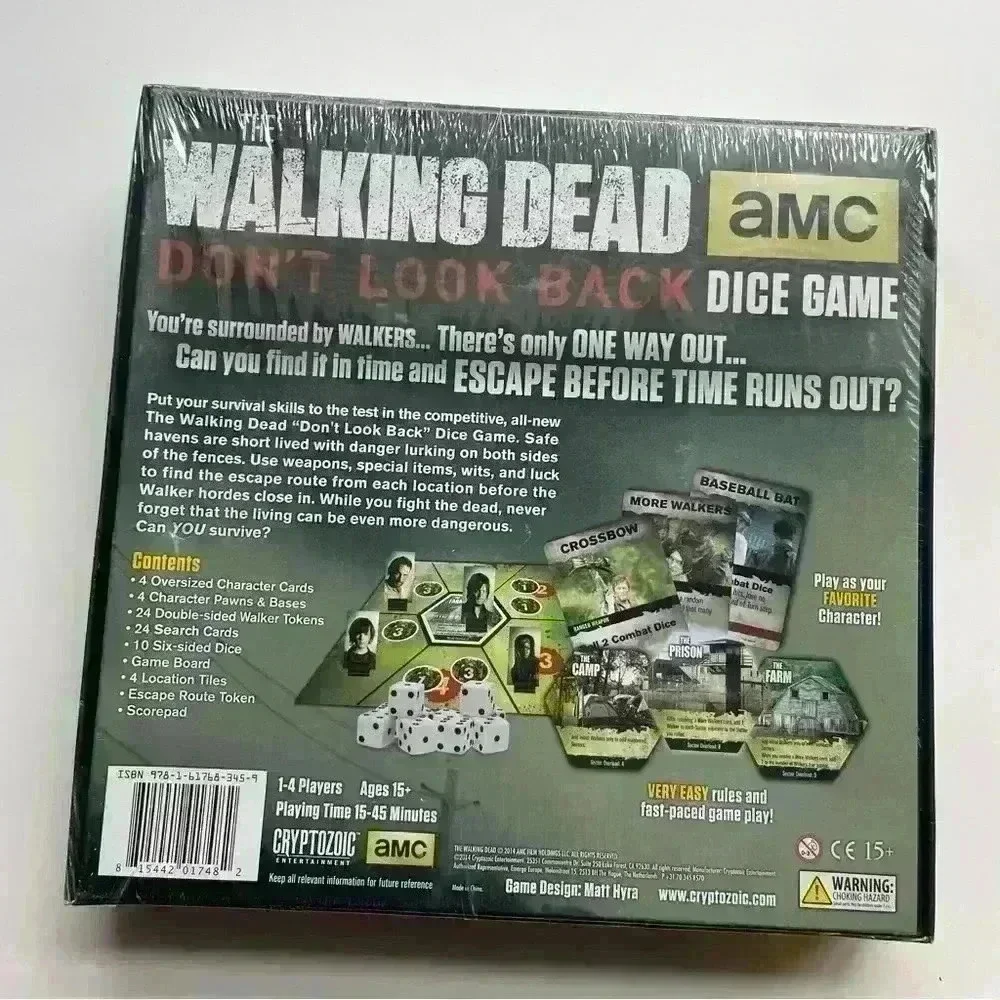 The Walking Dead Dice Game Don't Look Back AMC Cryptozoic Sealed NEW